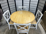 Two Tone Drop Leaf Table with 4 Chairs
