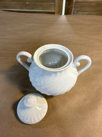 Vista Alegre White Swirl Sugar And Creamer
