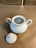 Vista Alegre White Swirl Sugar And Creamer
