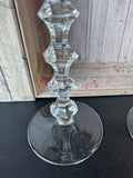Pair of Unbranded Crystal Candlesticks