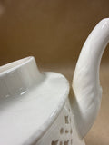 Hartley Greens Leeds Pottery Creamware Pierced Lace Teapot - With Box *** READ DESCRIPTION***