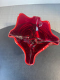 Viking Glass Red Epic Drape Bowl