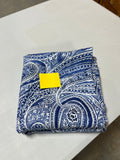Blue Paisley Oval Fabric Table Cloth, 70"x35"