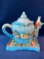 Ceramic Easter Bunny Teapot House