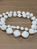 White Plastic Beaded Necklace