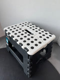 Core Home Black & White Folding Plastic Step Stool