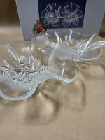 Bianca Walther Floral Glass Divided Relish Dish