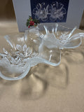 Bianca Walther Floral Glass Divided Relish Dish