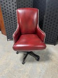 Adjustable Height Office Chair with Nail Head Details