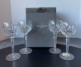 4-Piece Waterford Crystal Lismore Hock Wine Glasses in Box (A)