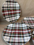 Pottery Barn Holiday Plaid Salad Plates - Set Of 4 - 2 Available - PRICED INDIVIDUALLY