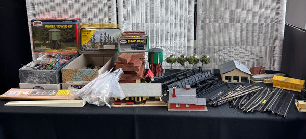 Large Lot of Assorted Vintage Trains, Tracks & Train Set Accessories