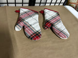 Martha Stewart Red Plaid Oven Mitts, Set of 2