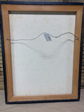 Vintage MCM Pixilated Original Painting by KJ Vlahos;  Signed
