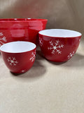 3 Piece Snowflake Bowls