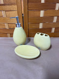 Yellow Wamsutta Ceramic Bath Accessories, 3 pc