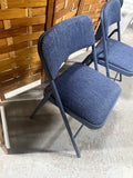 Cosco Blue Metal Folding Chairs, Pair/2 pc