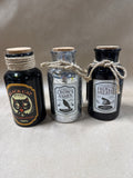 Set Of 3 Halloween Potion Bottles
