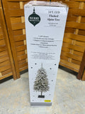 5 ft. LED Flocked Alpine Tree, Open Box