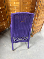 Purple Painted Wicker Chair