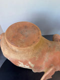 Rustic Terra Cotta Clay Elephant Plant Stand or Small Garden Stool