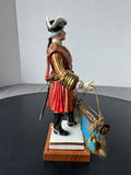 Gendarme de la Garde Ordinaire Van Gerdinge Sitzendorf Porcelain French Soldier with Wooden Base & Box
