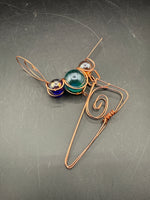 Pair Of Copper Wire Hanging Humming Birds
