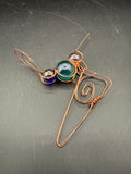 Pair Of Copper Wire Hanging Humming Birds