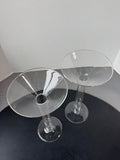 Pair of Crate & Barrel Turkish Glass Candlesticks