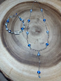 Clear, Blue & Silver Necklace/Bracelet Set - THREE SETS AVAILABLE PRICED INDIVIDUALLY $18 EA