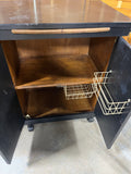 Black Painted Kitchen Cart/Island on Casters