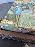 Victorian Style 6-Scene Vintage Wooden Picture Puzzle Block Set in Case