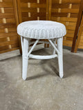 White Wicker Stool