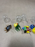 (B) Set Of 6 Floating Glass Aquatic Animal Aquarium Decorations