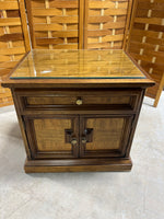 Drexel Night Stand with Protective Glass