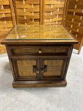 Drexel Night Stand with Protective Glass