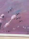 (A) Geese Flying Over Wetlands by Herb Jones; Signed