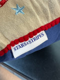Stars & Stripes Embroidered Throw Pillow