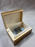 (C) Wood Music Box Hummel Switzerland WORKS READ DESCRIPTION