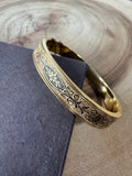Hayward 12K Gold Filled Vintage Floral Etched Cuff Bracelet