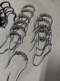 2 Sets Of Shower Curtain Hooks — 12 Pieces Each