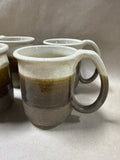 Studio Pottery Coffee Mugs - Set Of 4