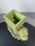 Green Vintage Resin Monkey Planter