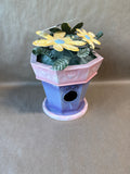 Dragonfly And Floral Metal Bird House