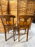 Set of 2 Wooden Bar Stools