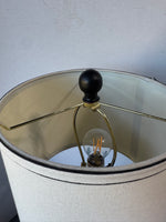 Black Metal Candlestick Style Table Lamp (WORKS)