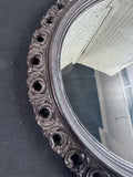 Heavyweight Oval Resin Mirror in Bronzed Glitter