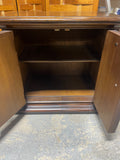 Pair of Dark Wood End Tables/Cabinets