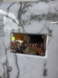 Bebe Reyna Hardside Carry-On Luggage in Gray & White Marble Print