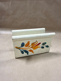 Floral Handpainted Metal Napkin Holder